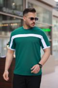 Erkek şerit Detaylı Kısa Kollu T-shirt resmi